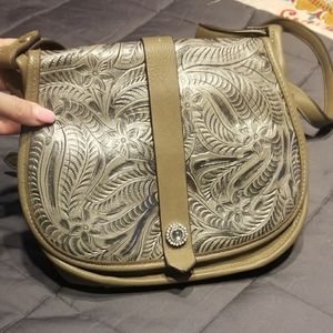 Gingersnap Saddle Handbag